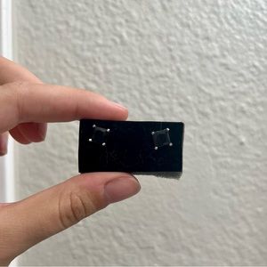 vintage black square earrings